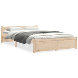 Bed Frame without Mattress Solid Wood 120x190 cm Small Double Small Double 815014