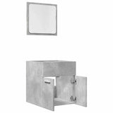 2 Piece Bathroom Furniture Set Concrete Grey Engineered Wood 856368