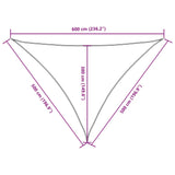 ZNTS Sunshade Sail Oxford Fabric Triangular 5x5x6 m Beige 135183