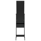 Free-Standing Mirror with LED Black 34x37x146 cm 351767