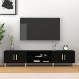 TV Cabinet Black 180x31.5x40 cm Engineered Wood 816257