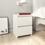 ZNTS Bedside Cabinets 2 pcs High Gloss White 30x30x40 cm Engineered Wood 800526