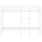 Bunk Bed without Mattress White 80x200 cm Steel 42000327