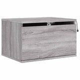 Wall-mounted Bedside Cabinets with LED Lights 2 pcs Grey Sonoma 836837