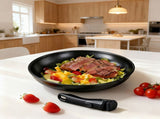 23-Piece Aluminum Cookware Set, Black Non-Stick Pots and Pans Set with Removable Handles - 7 Pots & 13208532
