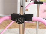 Adjustable Height, Foldable Kids Gymnastics Bar w/ Non-slip Rubber Floor Rings, for 3 Years, Pink T3398P422350