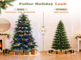 6FT Green Ice Crystal Christmas Tree, PVC & PE, 763 Tips, 3-Section Auto Tree, 260 LEDs 45470089