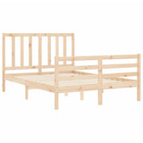 Bed Frame without Mattress Small Double Solid Wood Pine 3193826