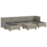 7 pcs Rattan Lounge Set with Cushions GENDT Natural Rattan 3429867