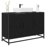 Bathroom Cabinet Black Oak 90 x 33 x 60 cm Engineered Wood 883619