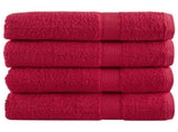 Premium Bath Towels "SOLUND" 4 pcs Red 100x150 cm 600 gsm 137408