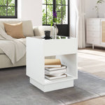 ZNTS Coffee Table with Infinity LED White 40x40x50 cm 847644