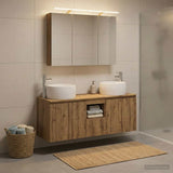 Bathroom Cabinet Set 4 pcs Artisan Oak Engineered Wood 3406542