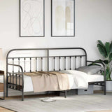Daybed Frame Black 80 x 200 cm Powder-Coated Steel 42002629