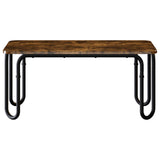 Coffee Table Smoked Oak 100 x 50 x 45 cm Engineered Wood 8007726