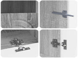 3 Piece LED TV Cabinet Grey Sonoma Engineered Wood 3416505