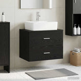 Wall-Mounted Bathroom Cabinet Black Oak 62.5 x 44.5 x 50 cm 890327