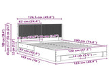 Bed Frame with Storage and Headboard Concrete Grey 3414136