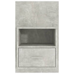 Wall-mounted Bedside Cabinets 2 pcs Concrete Grey 811016