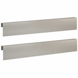 Garden Cover Profile 2 pcs 100 x 5 x 15 cm Stainless Steel 8012942