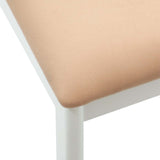 Dining Chair 2 pcs White and Brown Solid Rubberwood 42020400