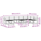 Outdoor Sofa Set 9 pcs Natural Solid Acacia Wood 3366847