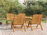 Reclining Folding Chairs 4 pcs Solid Wood Teak 3154923