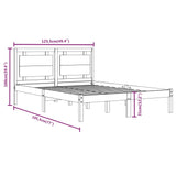 Bed Frame without Mattress 120x190 cm Small Double Solid Wood 3105505
