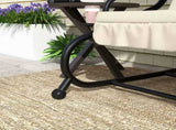 Three-Person garden Swing Chair, with Adjustable Canopy - Cream White T3398P318760