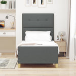 ZNTS Dark Grey Bed Frame 90x200 cm Fabric 3344698