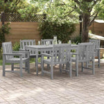 Garden Dining Chair 6 pcs Light Grey 65.5 x 55.5 x 88cm Plastic 3335800