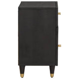 Bedside Cabinet with Door with Drawer Black 50 x 33 x 60 cm 4018816