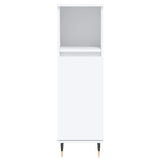 Bathroom Cabinet White 30x30x100 cm Engineered Wood 831548