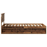 Bed Frame with Headboard Old Wood 90 x 190 cm Solid Pine Wood 3410661