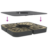 4 Piece Parasol Base Set for Cross Stand Parasol 100 kg PP 847444