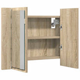 LED Mirror Cabinet Sonoma Oak Engineered Wood, Acrylic Medium 804959