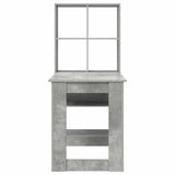 Desk with Shelf Concrete Grey 122 x 67 x 145 cm Engineered Wood 3337260