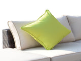 8 Pieces PE Rattan Corner Sofa with Thick Cushions, Aluminium Outdoor Rattan Garden Furniture T3398P320006