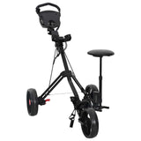 Golf Trolley with Seat Folding Black 95 x 69 x 114 cm Iron 42033588