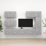 6 Piece TV Cabinet Set Concrete Grey Engineered Wood 3079135