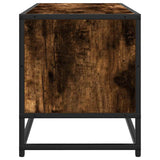 TV Cabinet Smoked Oak 80x34.5x40 cm Engineered Wood and Metal 848826