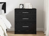 Bedside Cabinet Black Oak 40 x 40 x 63 cm Engineered Wood 880916
