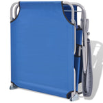 Sun Lounger with Canopy Steel Blue 42931