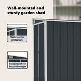 Wall-mounted Garden Shed Anthracite 118x194x178 cm Steel 316223