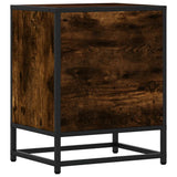 Bedside Cabinets 2 pcs Smoked Oak 40x31x50 cm Engineered Wood and Metal 848714