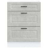 Kitchen Base Cabinet Porto Concrete Grey Engineered Wood 854263