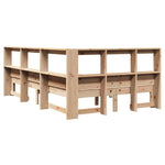 Bookcase Bed without Mattress 135x190 cm Double Solid Wood Pine 3324397
