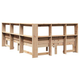 Bookcase Bed without Mattress 120x190 cm Small Double Solid Wood Pine 3324400