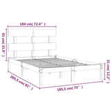 Bed Frame without Mattress White 180x200 cm Super King Solid Wood 3104689