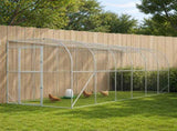 Against Wall Chicken Coop Silver 600 x 200 x 215 cm 3434732